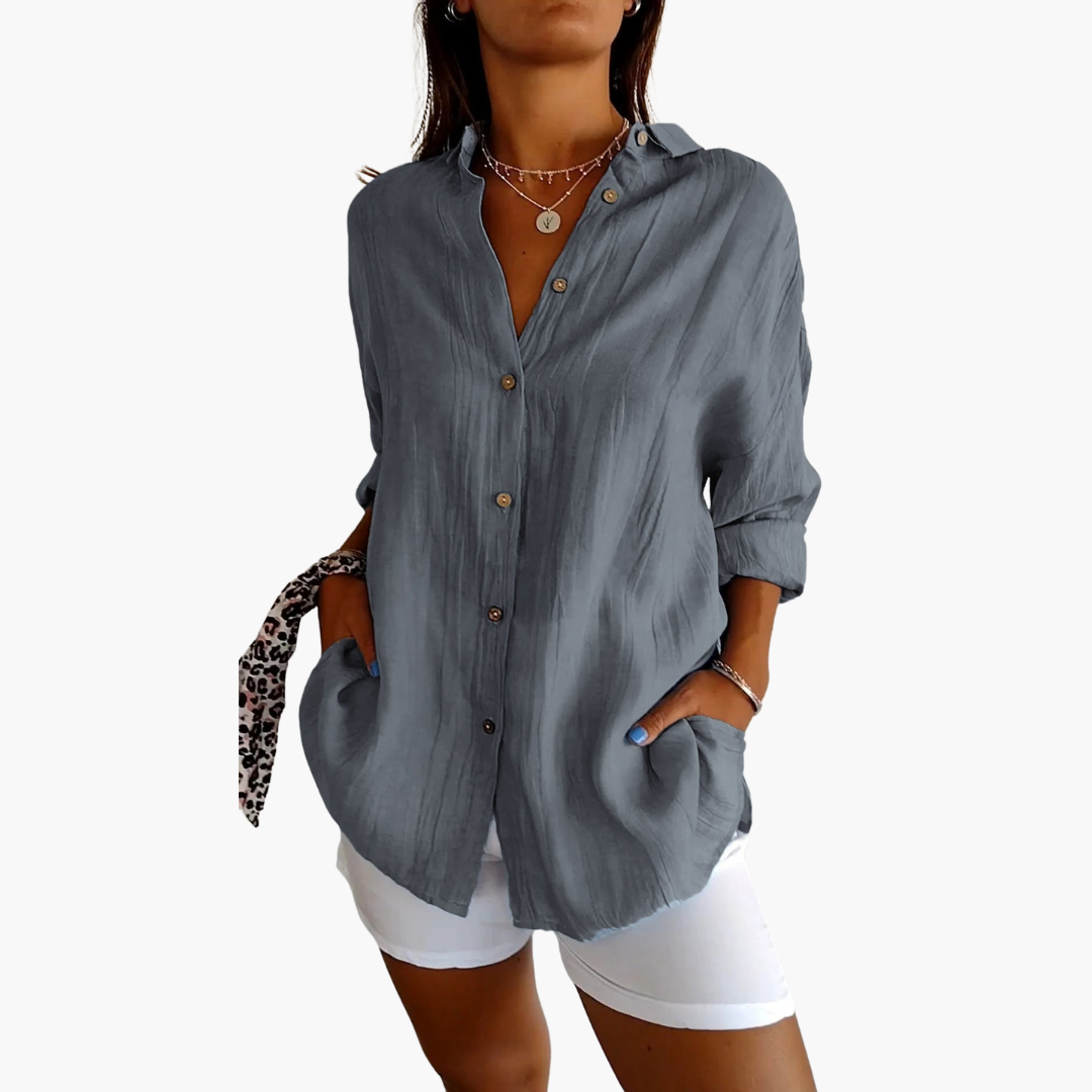 Diana® | Elegant Pleated Shirt