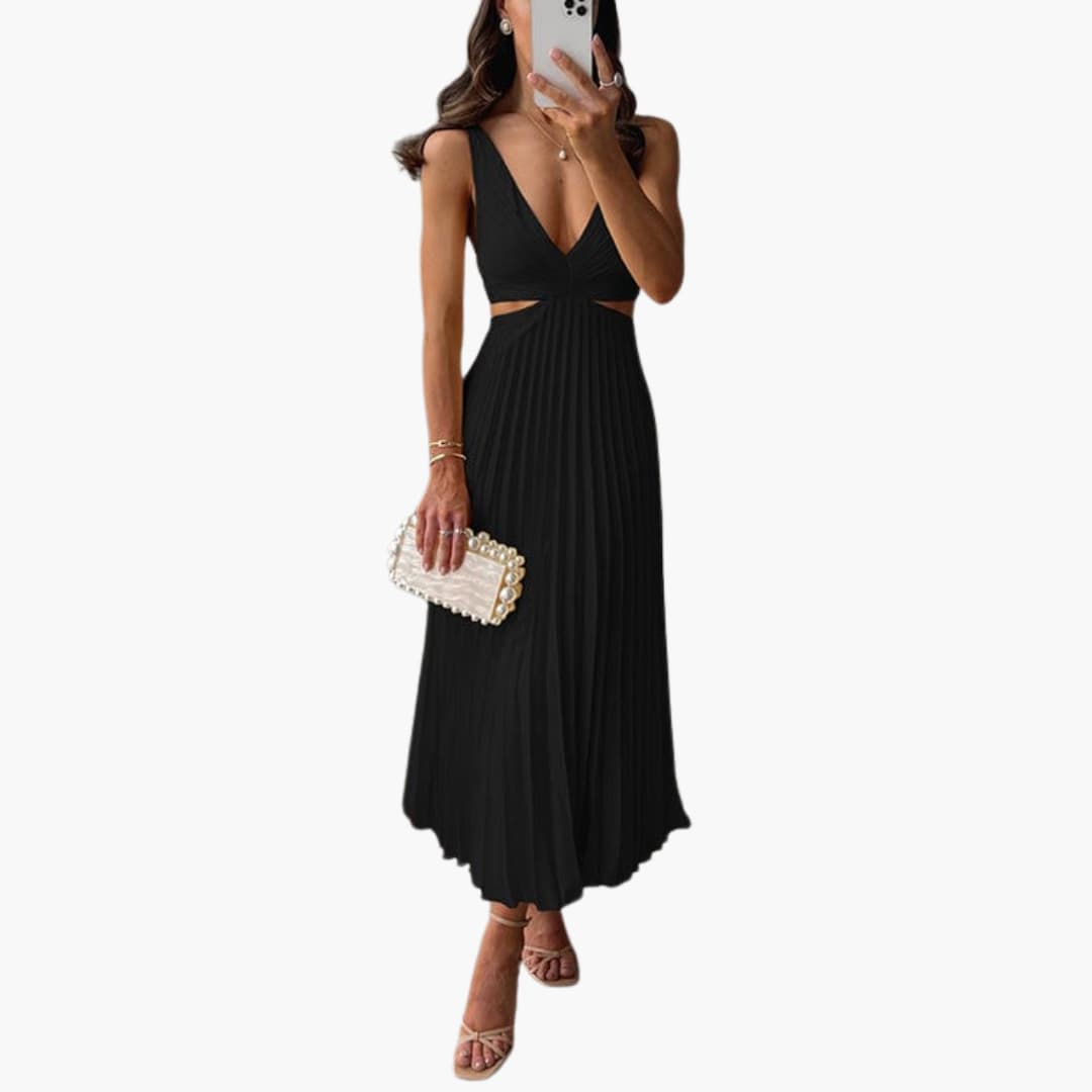 Sophie | Pleated Neckline Dress