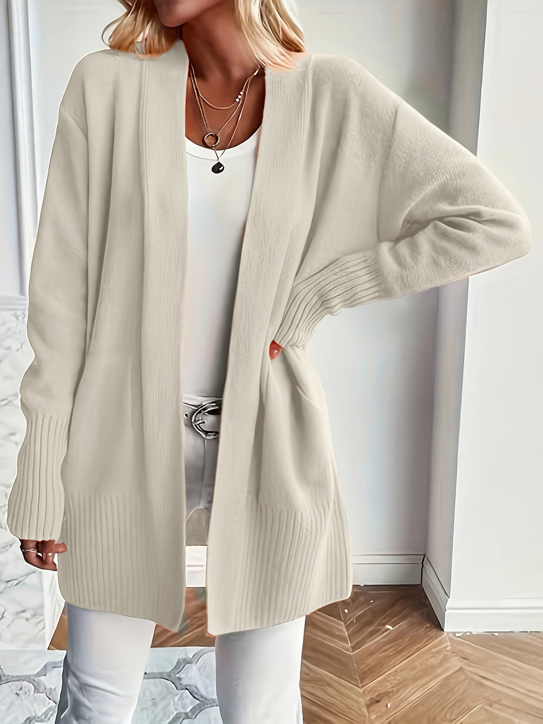 Ella™ | Elegant Open Front Knit Cardigan