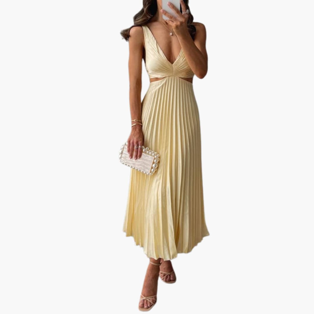 Sophie | Pleated Neckline Dress