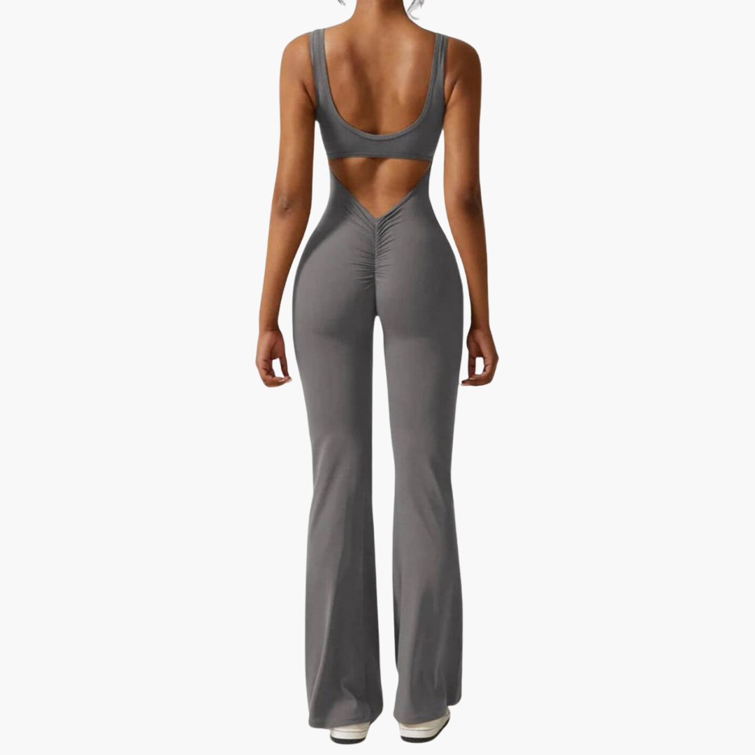 Amy | Stylish V-Back Flared Jumpsuit