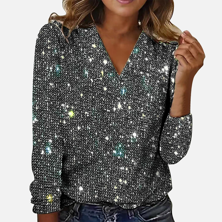 Bridget® | V-Neck Diamond Blouse