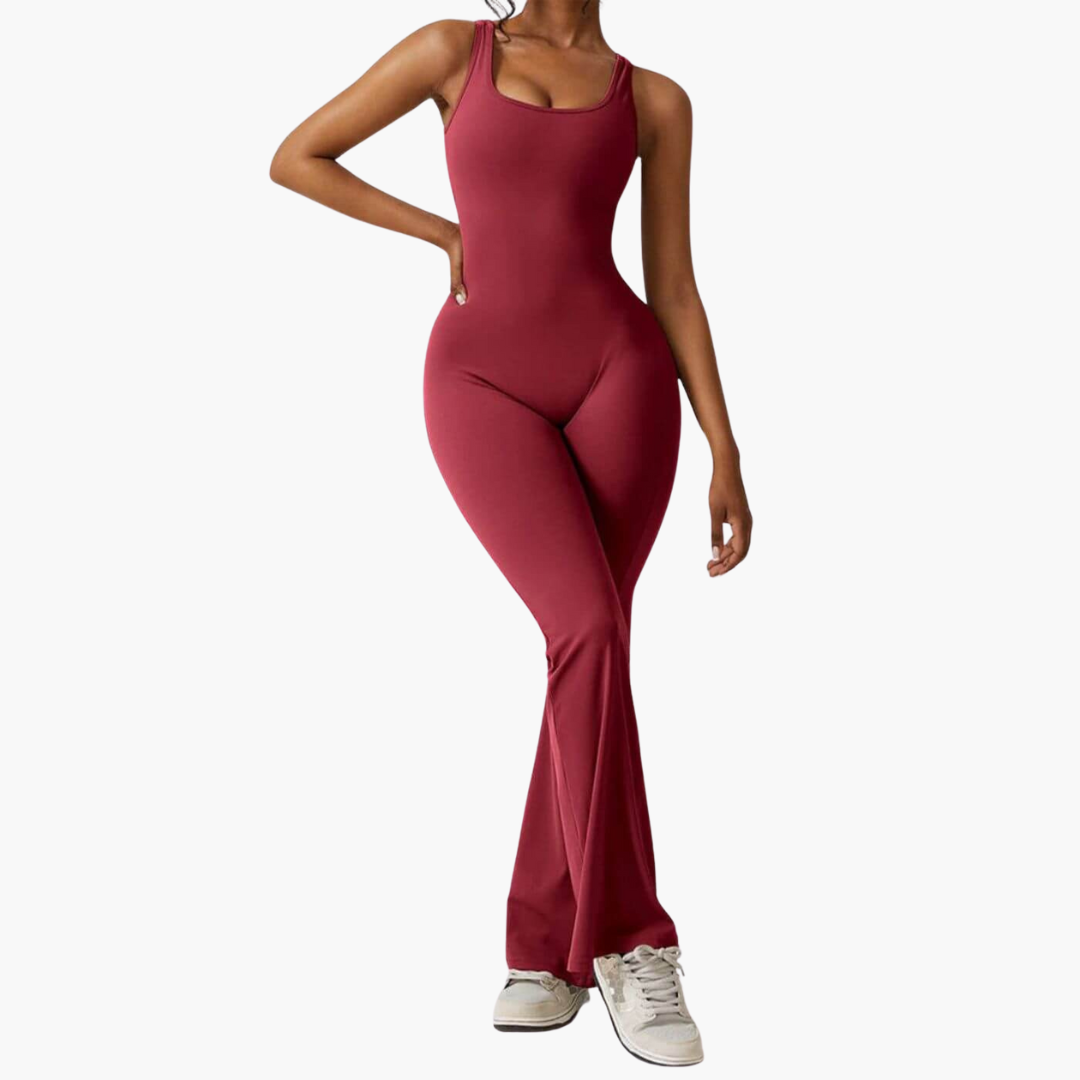 Amy | Stylish V-Back Flared Jumpsuit