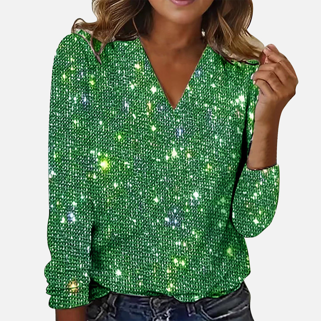 Bridget® | V-Neck Diamond Blouse