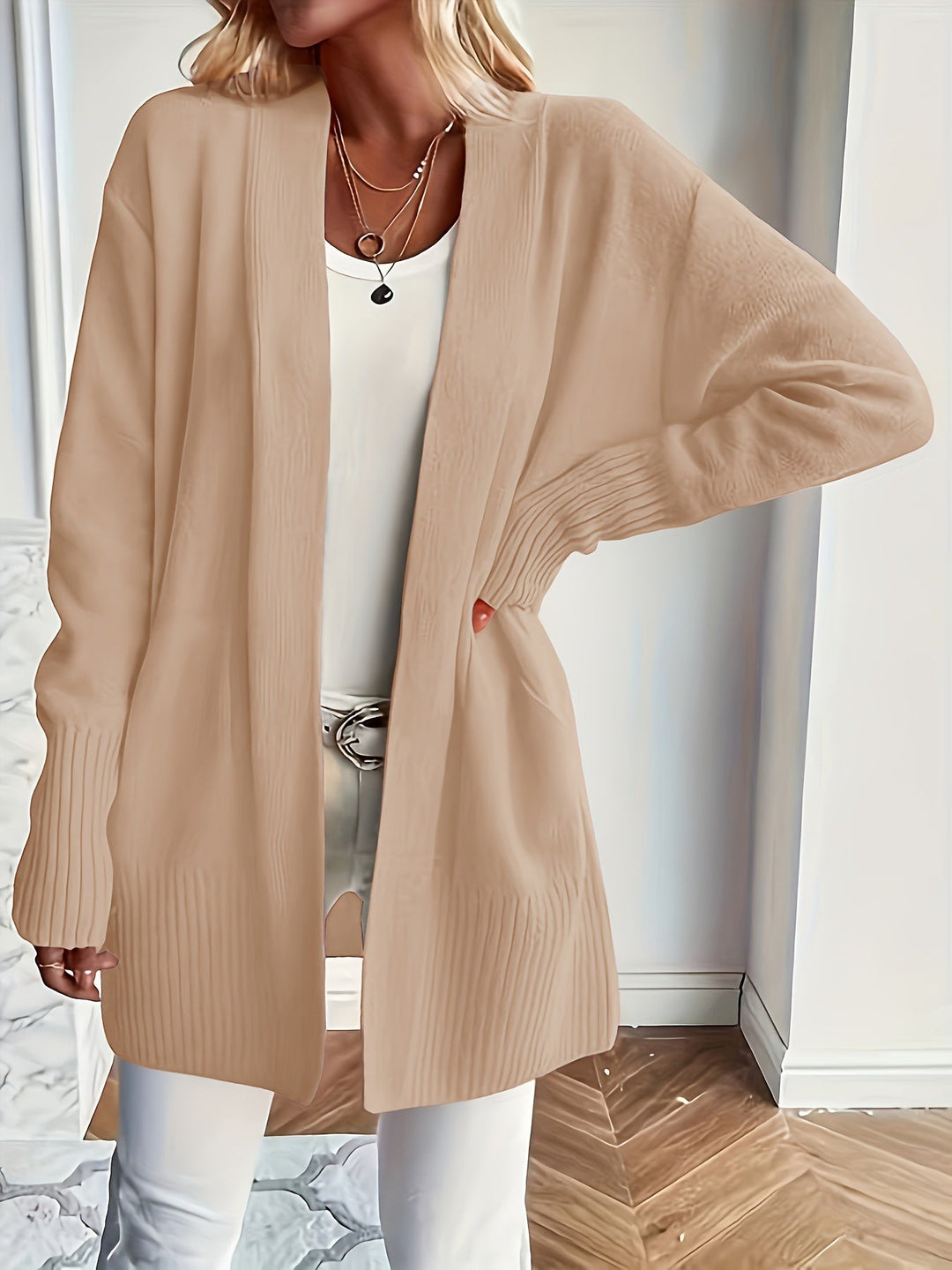 Blue® | Elegant Open Front Knit Cardigan