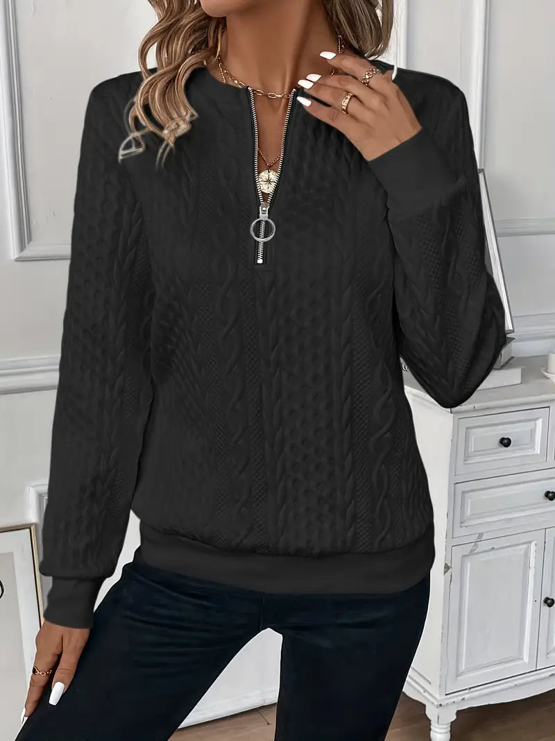 Harper® | Textured Quarter-Zip Pullover