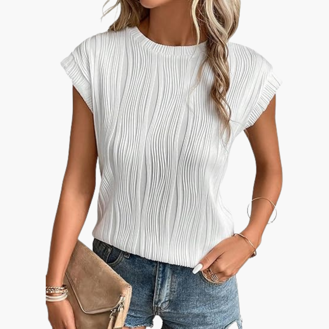 Emily® | Short-Sleeve Textured T-Shirt