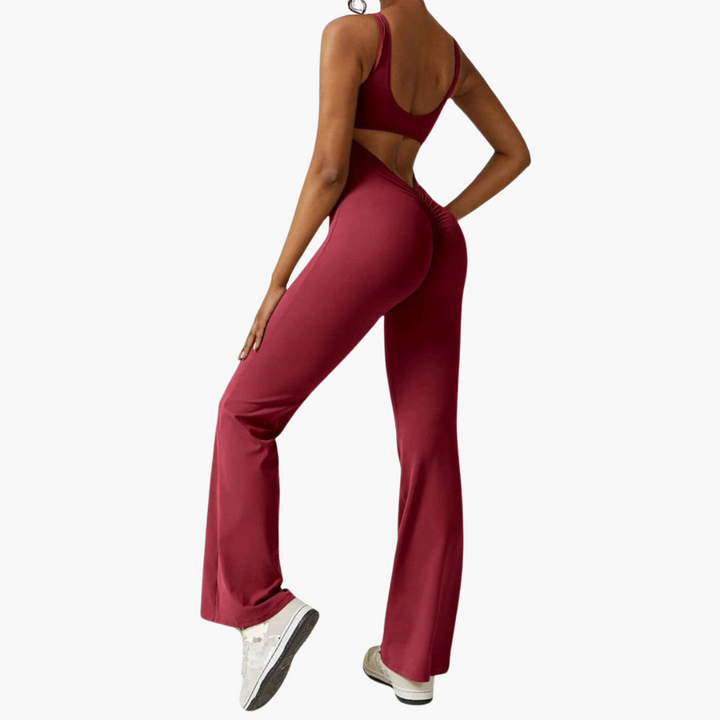 Amy | Stylish V-Back Flared Jumpsuit