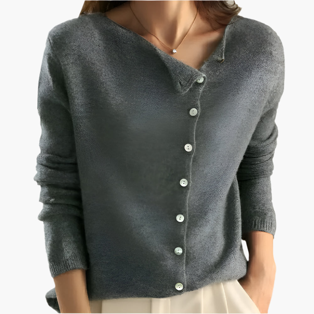 May® | Asymmetrical Button Sweater