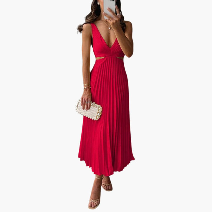 Sophie | Pleated Neckline Dress