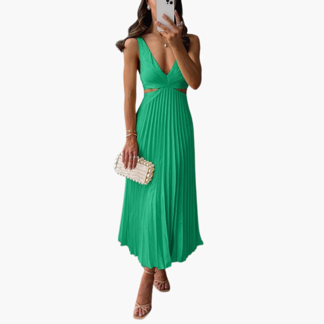 Sophie | Pleated Neckline Dress