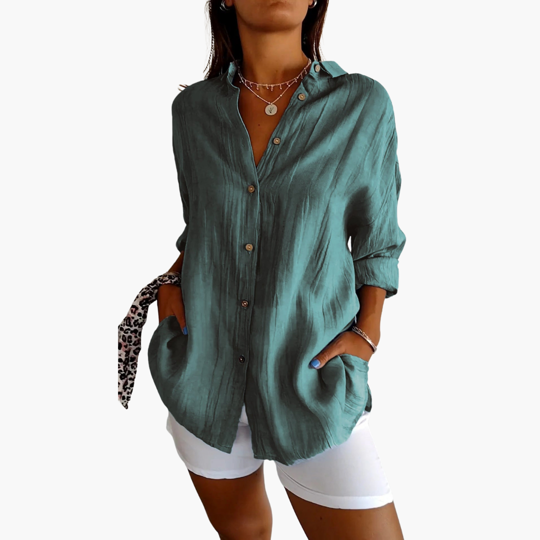 Diana® | Elegant Pleated Shirt