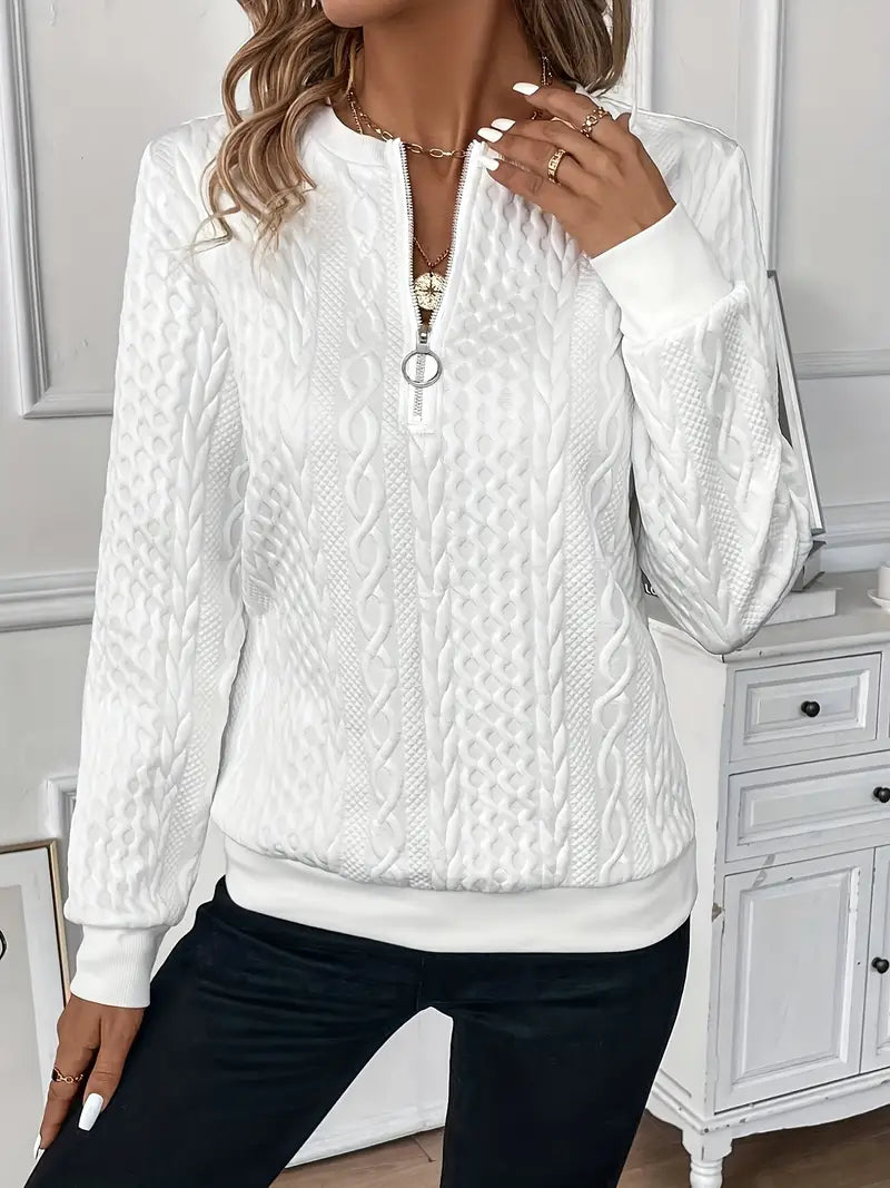 Harper® | Textured Quarter-Zip Pullover