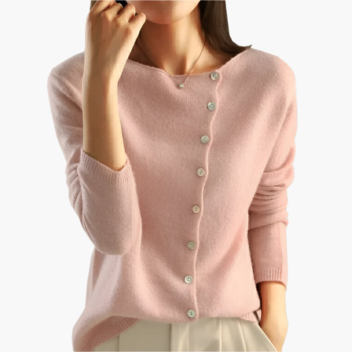 May® | Asymmetrical Button Sweater