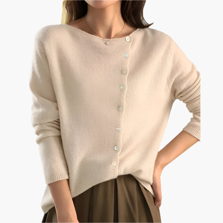 May® | Asymmetrical Button Sweater