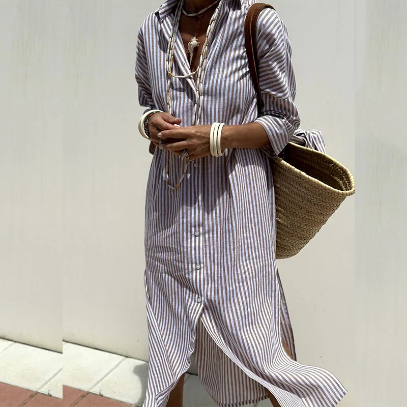 Sophie™ - Striped Shirt Dress